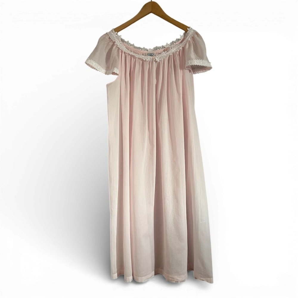 Rare Vintage Celestine Lingerie Rose Cotton Nightdress